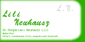 lili neuhausz business card